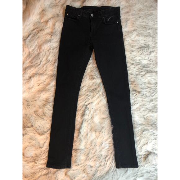 ASOS Mid Rise Solid Black Skinny Jeans 28 Waist - Picture 2 of 14